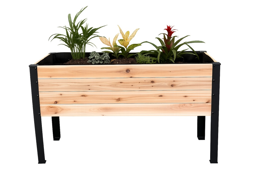 Raised Cedar Planter Box 48x19x28 | CORE