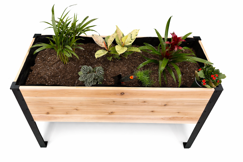 Raised Cedar Planter Box 48x19x28 | PRIME