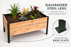 Raised Cedar Planter Box 48x19x28 | CORE