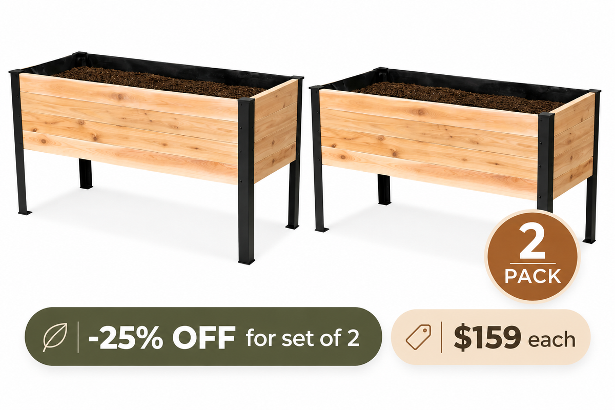 Duo Set Cedar Planter Box 48x20x28 | CORE
