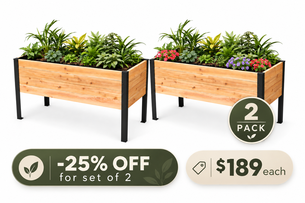 Duo Set Cedar Planter Box 48x20x28 | PRIME