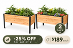 Duo Set Cedar Planter Box 48x20x28 | PRIME