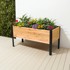 Raised Cedar Planter Box 48x19x28 | PRIME